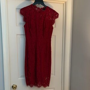 Elegant Red Lace Dress